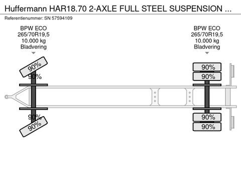 Huffermann HAR18.70 2-AXLE FULL STEEL SUSPENSION CONTAINER HANGER (10.000 KG. AXLES, DRUM BRAKES, FULL STEEL SUSPENSION) | Engel Trucks B.V. [10]