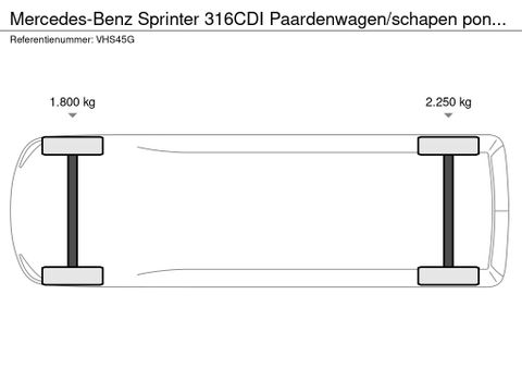 Mercedes-Benz 316CDI Paardenwagen/schapen pony's/ en klein vee /Veewagen Airco Cruisecontrol Trekhaak | Van Nierop BV [21]