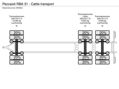 Pezzaioli RBA 31 - Cattle transport | Companjen Bedrijfswagens BV [32]