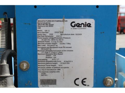 Genie
GR-12 | 5.45 METER | 227 KG | MULTIPLE UNITS | Hulleman Trucks [15]