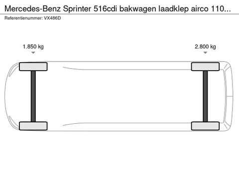 Mercedes-Benz 516cdi bakwagen laadklep airco 110000km | Van Nierop BV [12]