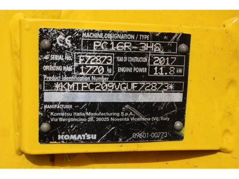 Komatsu
PC16 R-3HS | 3X BUCKET | QUICK COUPLER | SWING BOOM | Hulleman Trucks [19]