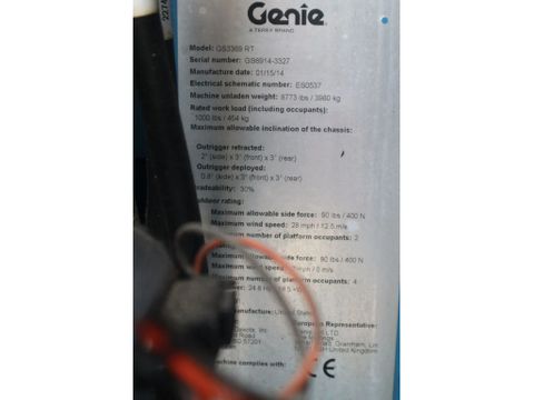 Genie
GS-3369 RT | 12 METER | 454 kg | Hulleman Trucks [20]