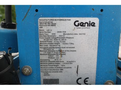 Genie
GR-12 | 5.45 METER | 227 KG | MULTIPLE UNITS | Hulleman Trucks [17]