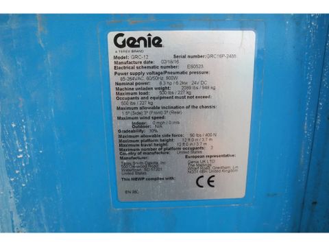 Genie
GRC-12 | 5.6 METER | 227 KG | Hulleman Trucks [17]