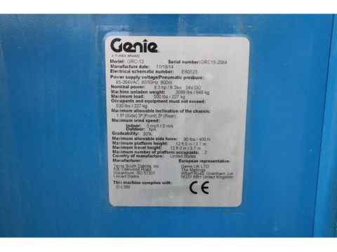 Genie
GRC-12 | 5.6 METER | 227 KG | Hulleman Trucks [15]
