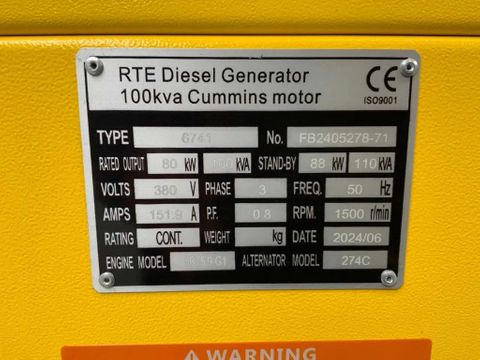 RTE 100KVA - Noodstroomaggregaat | Used Machinery Trading B.V. [10]