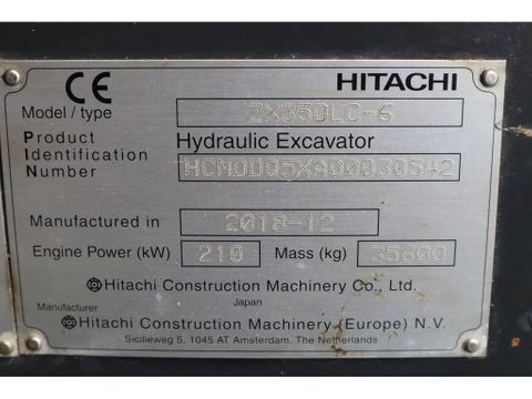 Hitachi
ZX350LC-6 | 90% UNDERCARRIAGE | BUCKET | HAMMERLINES | Hulleman Trucks [20]