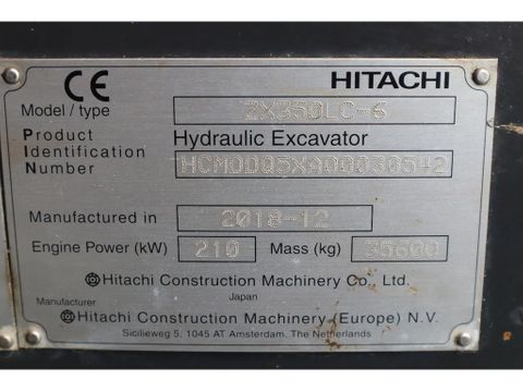 Hitachi
ZX350LC-6 | GOOD UNDERCARRIAGE | BUCKET | HAMMERLINES | Hulleman Trucks [20]