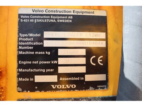 Volvo
L120H | CDC | BBS | WEIGHT SYSTEM | QUICK COUPLER | BUCKET | Hulleman Trucks [20]