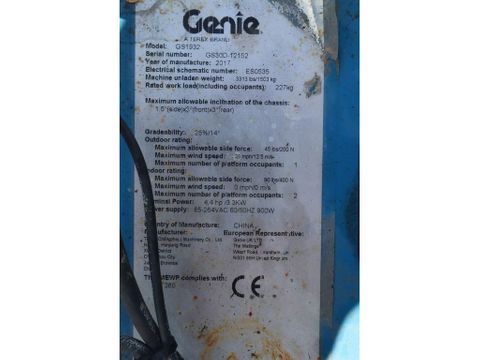 Genie
GS-1932 | 7.8 METER | 227 KG | DUTCH INSPECTION 6-26 | Hulleman Trucks [14]