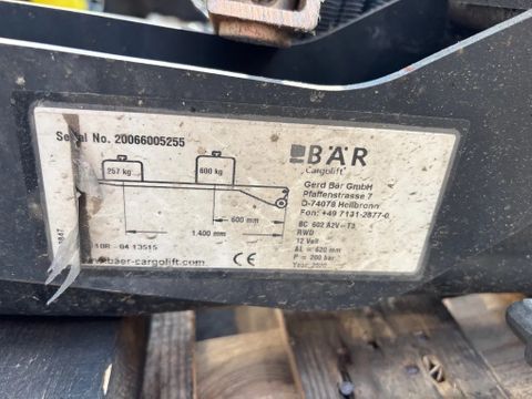 Bär Cargolift BC 600 A2V VANLIFT Passend onder Sprinter | Van Nierop BV [7]