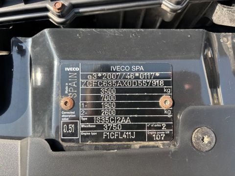 Iveco 35C15 3.0 Bakwagen 1000KG Laadklep Zijdeur Airco ( 4,20 L 2,05 B 2,20 H ) | Van Nierop BV [13]