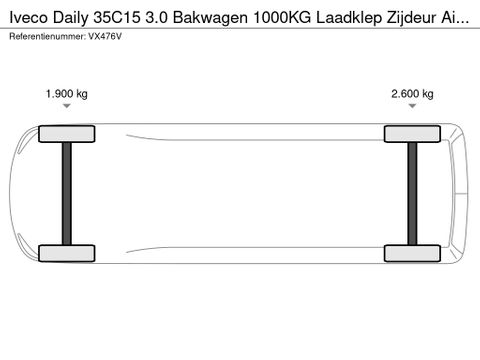 Iveco 35C15 3.0 Bakwagen 1000KG Laadklep Zijdeur Airco ( 4,20 L 2,05 B 2,20 H ) | Van Nierop BV [18]
