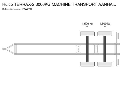 Hulco TERRAX-2 3000KG MACHINE TRANSPORT AANHANGER | Van Nierop BV [10]