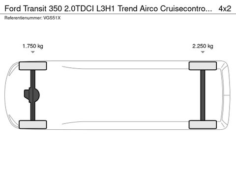 Ford 350 2.0TDCI L3H1 Trend Airco Cruisecontrol 130000KM MOTOR SCHADE | Van Nierop BV [13]