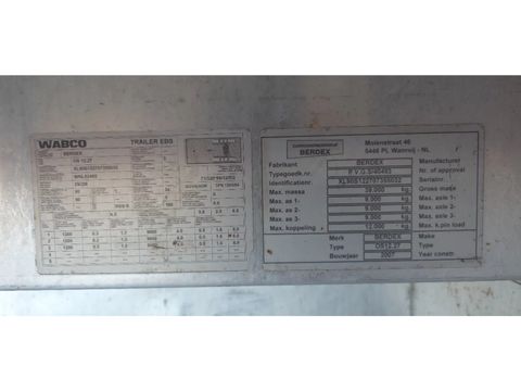 Berdex Berdex very nice trailer, Type 2, water + fans, new steel cables floor, | Companjen Bedrijfswagens BV [59]
