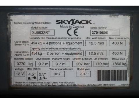 Skyjack
SJ6832 RT | 12 METER | 454 KG | Hulleman Trucks [20]