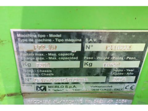 Merlo
P72.10 | HYDR FORKS | 7.2 TON | 10 METER | Hulleman Trucks [17]