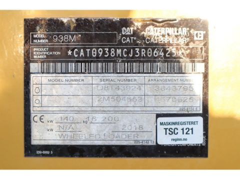 Caterpillar
938 M | 2X BUCKET | JIB | FORKS | BSS | GOOD CONDITION | Hulleman Trucks [22]