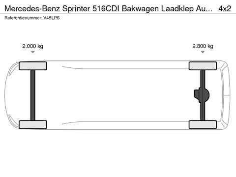 Mercedes-Benz 516CDI Bakwagen Laadklep Automaat Airco Cruisecontrol | Van Nierop BV [9]