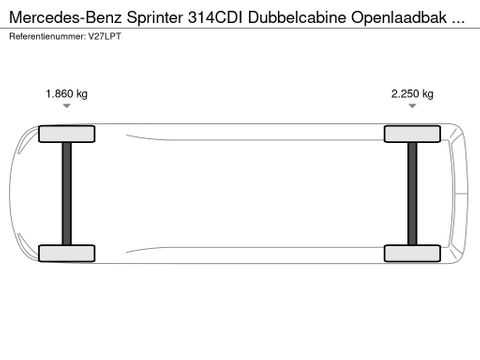 Mercedes-Benz 314CDI Dubbelcabine Openlaadbak Airco Trekhaak EURO 6 | Van Nierop BV [15]