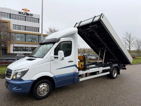 Mercedes-Benz 516CDI Kipper/Afzet systeem + EFFER 28/2S Kraan Airco Trekhaak Remote Control EURO 6 | Van Nierop BV [2]