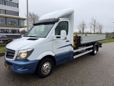 Mercedes-Benz 516CDI Kipper/Afzet systeem + EFFER 28/2S Kraan Airco Trekhaak Remote Control EURO 6 | Van Nierop BV [4]
