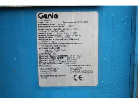 Genie
GRC-12 | 5.6 METER | 227 KG | Hulleman Trucks [18]