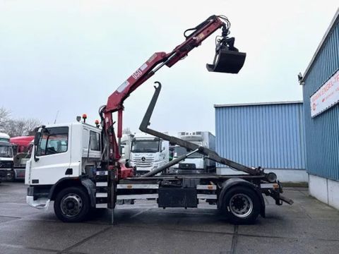 DAF -180CF WITH HOOK-ARM CONTAINER SYSTEM & HMF CRANE (EURO 2 / ZF MANUAL GEARBOX / P.T.O.) | Engel Trucks B.V. [6]