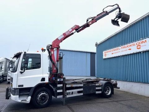 DAF -180CF WITH HOOK-ARM CONTAINER SYSTEM & HMF CRANE (EURO 2 / ZF MANUAL GEARBOX / P.T.O.) | Engel Trucks B.V. [7]