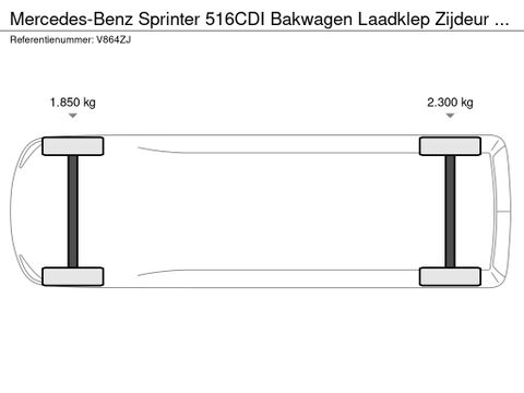 Mercedes-Benz 516CDI Bakwagen Laadklep Zijdeur Airco Navi EURO 6 | Van Nierop BV [17]
