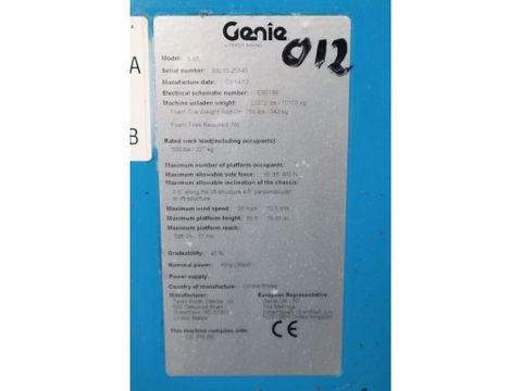 Genie
S-65 | 22 METER | 227 KG | Hulleman Trucks [17]