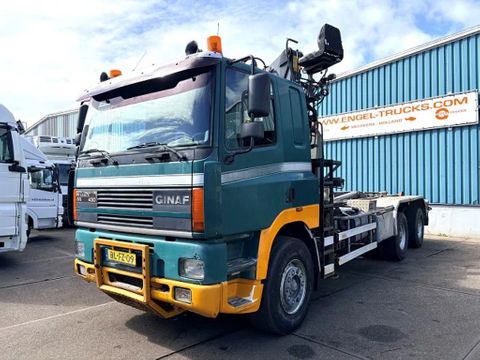 Ginaf 6X4 WITH LOGLIFT F105Z 27A & LEEBUR HOOK-ARM SYSTEM (EURO 3 / ZF16 MANUAL GEARBOX / REDUCTION AXLES) | Engel Trucks B.V. [1]