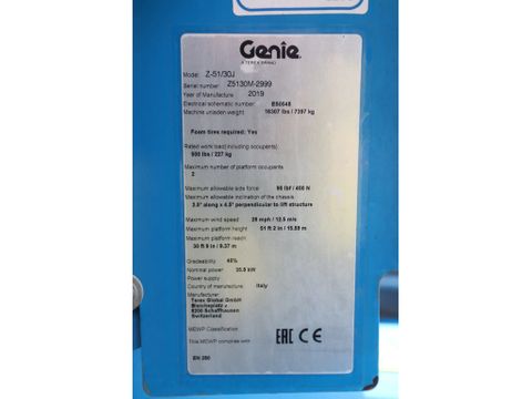Genie
Z-51 /30J | 17.5 METER | GOOD CONDITION | Hulleman Trucks & Machinery B.V. [20]