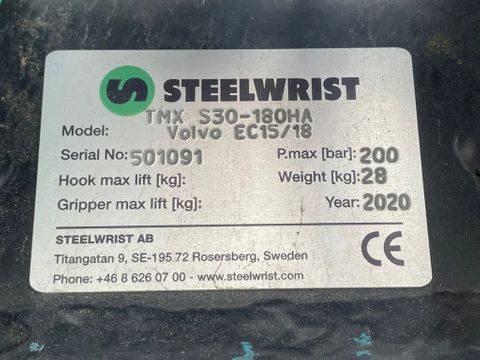 STEELWRIST
TMX S30 -180HA | TILT QUICKCOUPLER | TILTING COUPLER | NEW | Hulleman Trucks & Machinery B.V. [12]