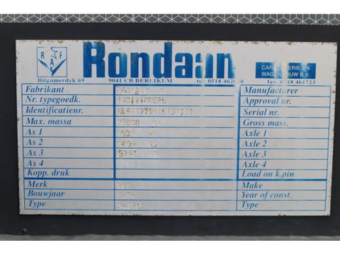 R.A.F.
RA27KD | CONTAINER CHASSIS | 3-AXLE | VALID TUV | Hulleman Trucks & Machinery B.V. [19]