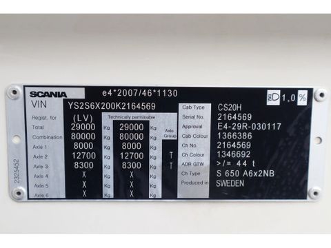 Scania
| 6X2 | RETARDER | 80 TON | ADR | EURO 6 | Hulleman Trucks & Machinery B.V. [23]