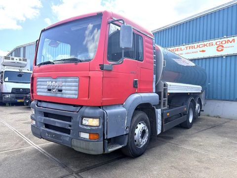 MAN A 6x2 15.000 WATERTANK (ZF16 MANUAL GEARBOX / STEEL SUSPENSION FRONT-AXLE / LIFT-AXLE / COUNTER / PUMP)ETC. | Engel Trucks B.V. [1]