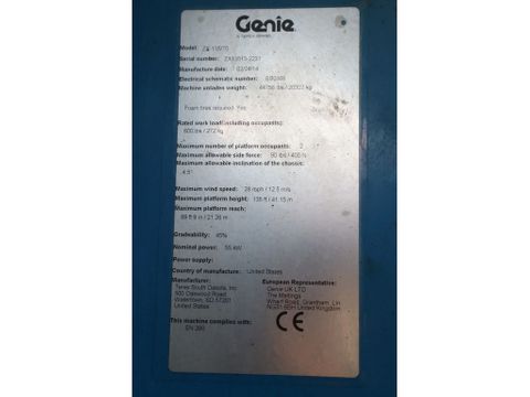 Genie
ZX-135/70 | 43 METER | 272 KG | Hulleman Trucks & Machinery B.V. [20]